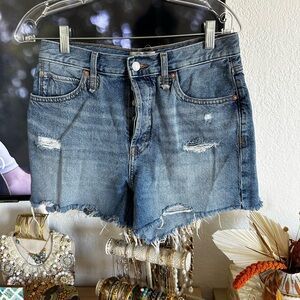 We the Free Distressed Denim Shorts